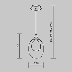 Подвесной светильник Maytoni Aura MOD016PL-01BS 2