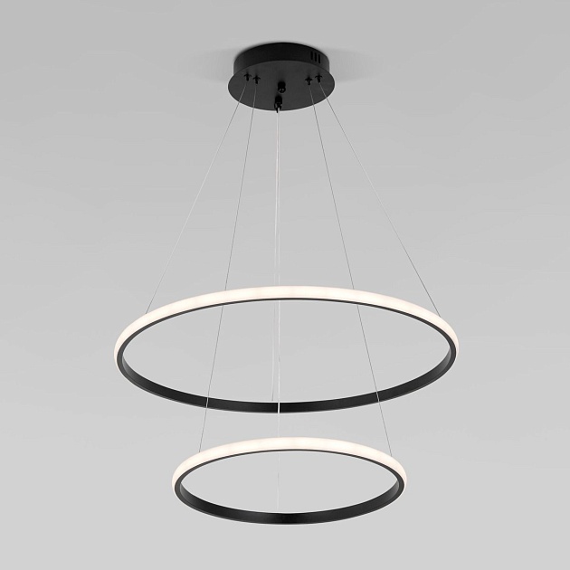 Подвесной светодиодный светильник Eurosvet Collars 90264/2 черный изображение 7 Подвесной светодиодный светильник Eurosvet Collars 90264/2 черный Фото № 7