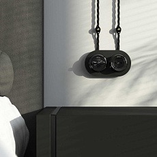 Розетка с заземлением Werkel Ретро черный W5671008 4690389166808 5