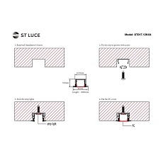 Профиль встраиваемый с рассеивателем ST-Luce ST017.129.04 1