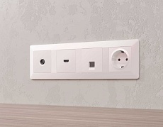 Лицевая панель розетки AMBRELLA VOLT AP2060 2