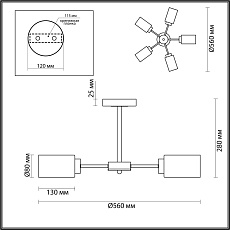 Потолочная люстра Lumion Comfi Dallin 5640/5C 1