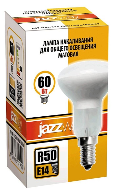 Лампа накаливания Jazzway E14 60W 2700K матовая 3321420 фото 2