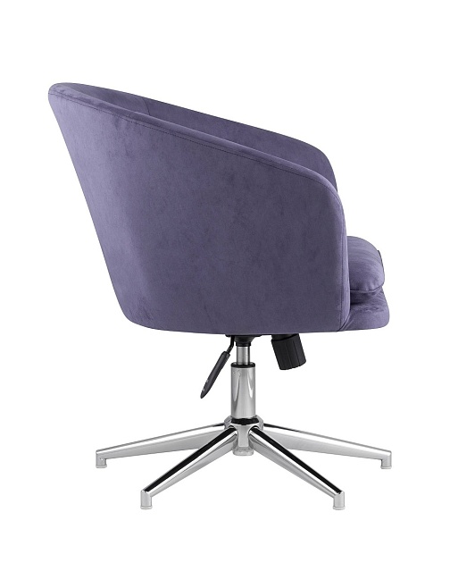 Поворотное кресло Stool Group Харис регулируемое замша синий HARRIS HY-82 Фото № 4