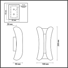 Уличный настенный светодиодный светильник Odeon Light Hightech Krista 3886/6BG 3