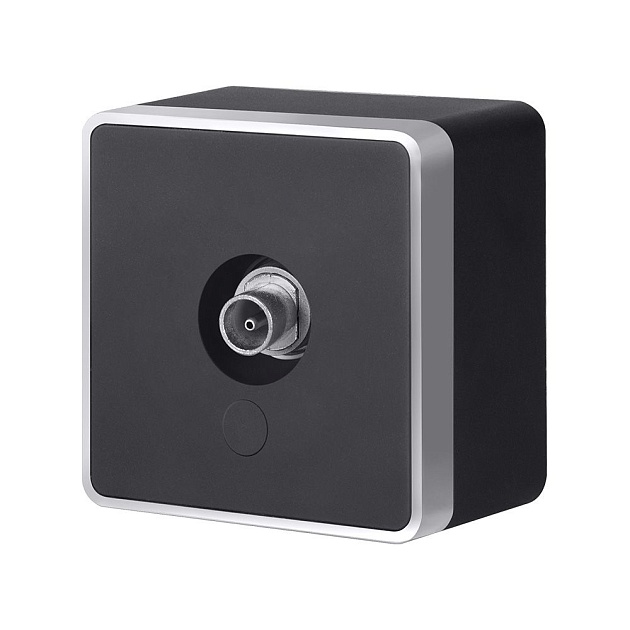 W5083034/ ТВ-розетка оконечная Gallant (черный с серебром) Фото № 1