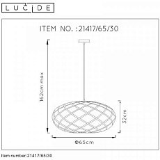 Подвесной светильник Lucide Wolfram 21417/65/30 2