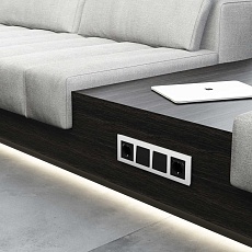 Рамка Werkel Senso на 4 поста белый стекло soft-touch W0043101 4690389200458 2