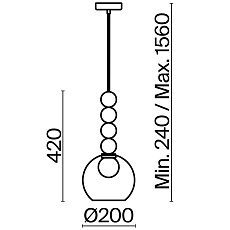 Подвесной светильник Freya Focus FR5220PL-01CH3 1