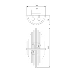 Настенный светильник Bogates Eclipse Allure 355/2 хром 1