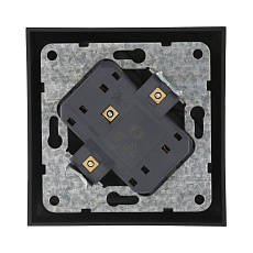 Розетка LK Studio двойная с з/к, со шторками (черный бархат) LK60 863508-1 2