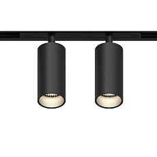 GRAFFIT Трековый светильник TWIN-SPOT LED 48В 2x6Вт 4000К CRI90 50° NO-DIM угольно-черный 1
