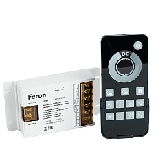 Контроллер диммер с пультом, таймером и визуализатором звука, 12-24-48V Feron LD481 52096