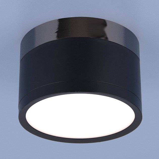 Потолочный светодиодный светильник Elektrostandard DLR029 10W 4200K черный матовый a040667 фото 