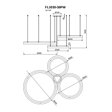 Подвесная люстра Fluorite Modum FL1030-30PW 2