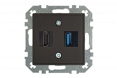 Розетка HDMI/USB Liregus Retro черный матовый 29-239 2
