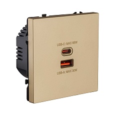 Розетка USB A+C 65W, золотой Kollinger Eclipse EC-024GD 1