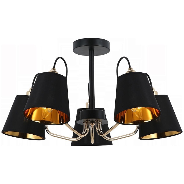 Потолочная люстра Illumico IL6120-5COU-79 BK GD изображение 1 Потолочная люстра Illumico IL6120-5COU-79 BK GD Фото № 1