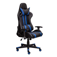 Игровое кресло AksHome Gamer синий + черный, экокожа 41932