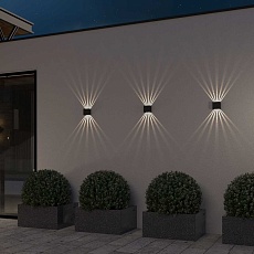 Уличный настенный светодиодный светильник Elektrostandard Sole 35149/D черный a058892 1