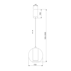 Подвесной светодиодный светильник Eurosvet Cobble 50258/1 LED шоколад 3