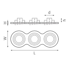 Комплект из светильника и рамки Lightstar Intero 16 (217639+217606+217607+217606) i639060706 1