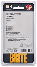 Рамка 2-постовая IEK Brite РУ-2-2-БрБ белая BR-M22-G-K01 2