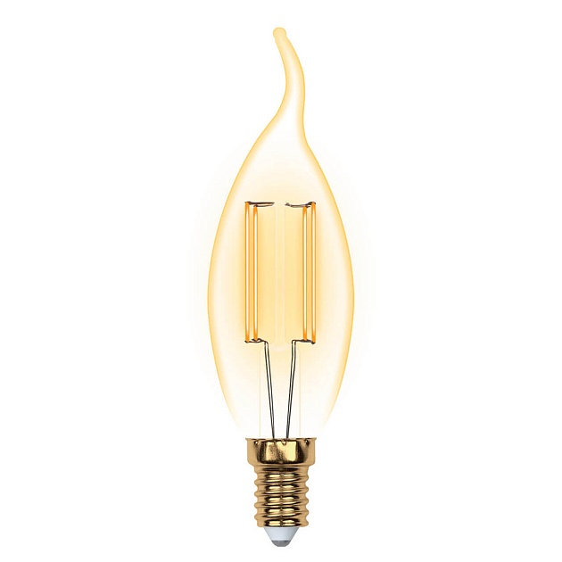 Лампа светодиодная филаментная Uniel E14 5W 2250K прозрачная LED-CW35-5W/GOLDEN/E14 GLV21GO UL-00002397 фото 