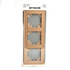 Рамка 3-местная Stekker Катрин GFR00-7003-08 золото 49036 3