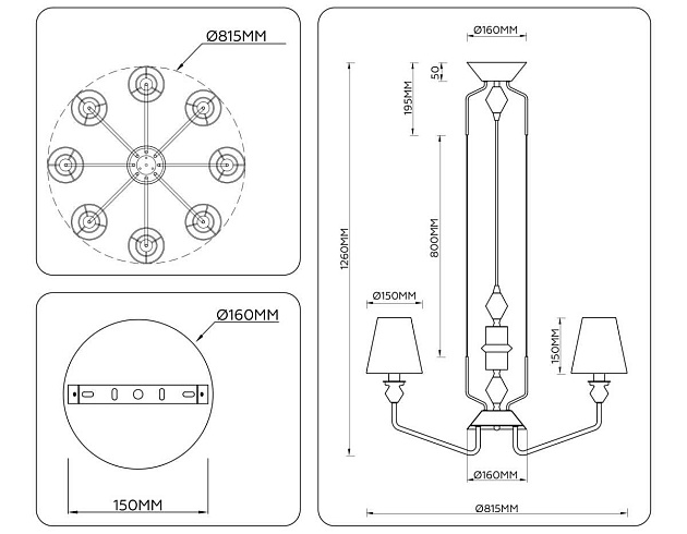 Люстра Ambrella Light HIGH LIGHT LH75403 изображение 3 Люстра Ambrella Light HIGH LIGHT LH75403 Фото № 3