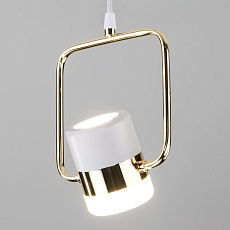 Подвесной светодиодный светильник Eurosvet Oskar 50165/1 LED золото/белый 3