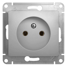 Розетка 2К Systeme Electric Glossa 16A 250V алюминий GSL000341