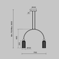 Подвесная люстра Maytoni Antic MOD302PL-02CG 1