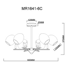 Потолочная люстра MyFar Diana MR1641-6C 1