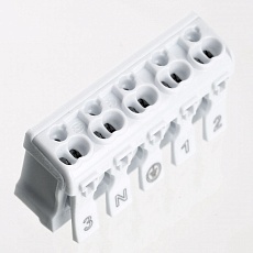 Клемма монтажная Stekker, LD294-4005, для подключения фазных проводников, 5 контактных групп (3 ввода, 3 вывода на полюс) 32956 4