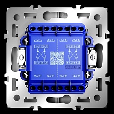 Перекрестный переключатель встраиваемый Voltum S70 двухклавишный 10А, (белый матовый) VLS020502 2