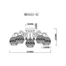 Потолочная люстра MyFar Frank MR1651-5C 1