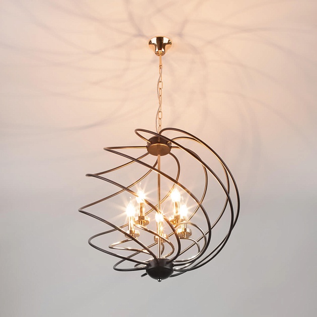 Подвесная люстра Eurosvet Sorrel 60105/5 черный изображение 4 Подвесная люстра Eurosvet Sorrel 60105/5 черный Фото № 4