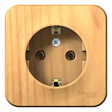 Розетка 2К+З Systeme Electric Blanca 16A 250V ясень BLNRA010115