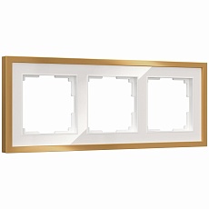 Рамка Werkel Baguette на 3 поста белый/золотистая латунь W0032853 a072284