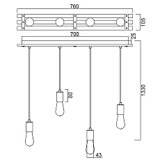 Подвесной светильник Vele Luce Tendenza VL6492P14 3