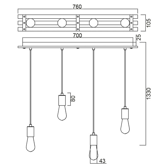 Подвесной светильник Vele Luce Tendenza VL6492P14 фото 4