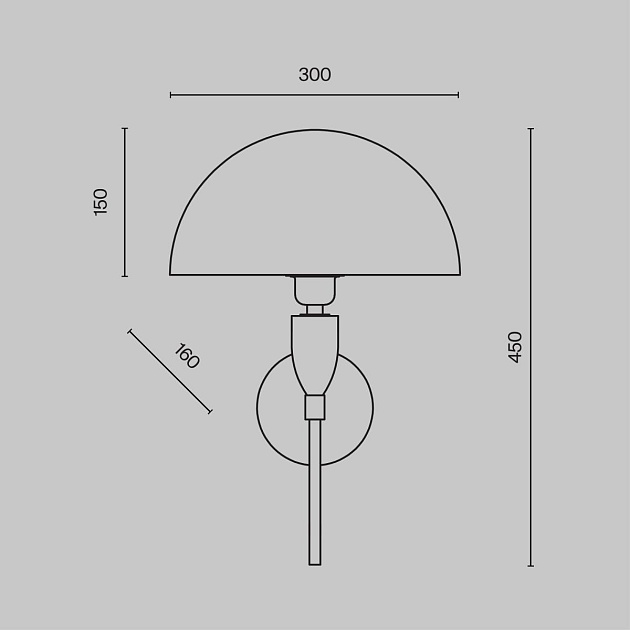 Настенный светильник (бра) Maytoni Z034WL-01BS изображение 3 Настенный светильник (бра) Maytoni Z034WL-01BS Фото № 3