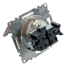Розетка 2P+PE Stekker Катрин со шторками крышкой шампань GLS16-7112-02 39594 3