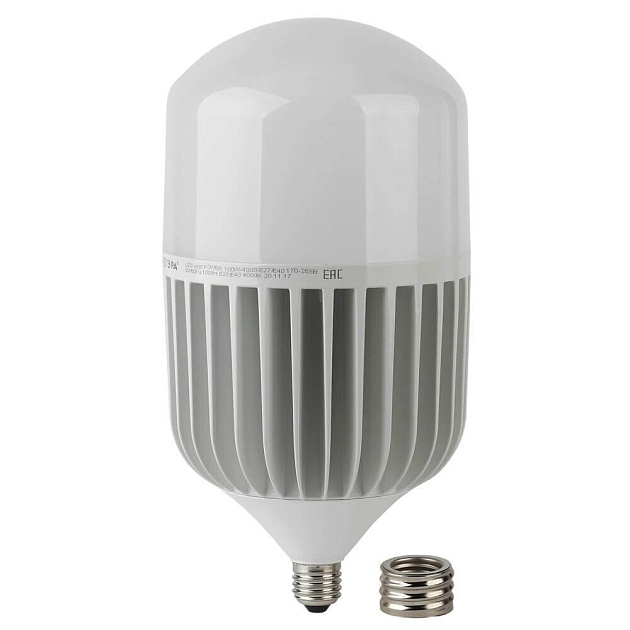 Лампа светодиодная ЭРА E40 100W 6500K матовая LED POWER T160-100W-6500-E27/E40 Б0032090 фото 