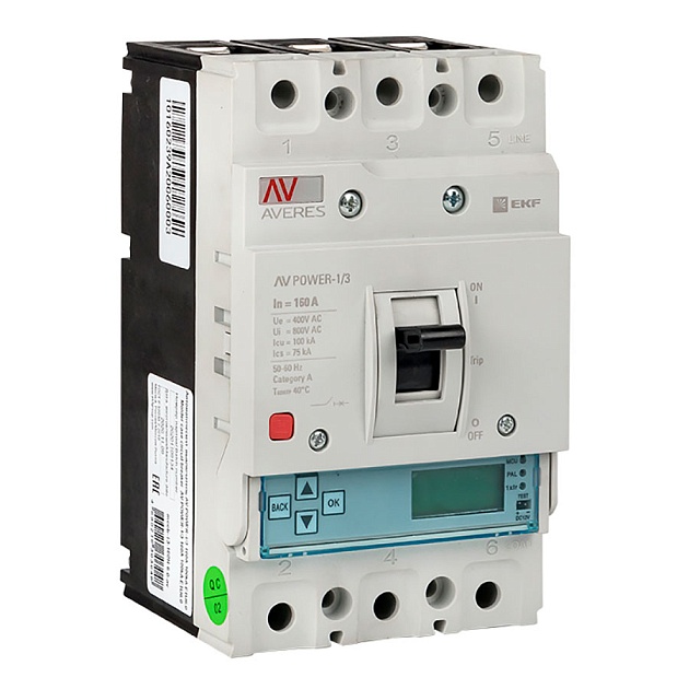 Автоматический выключатель AV POWER-1/3 160А 50kA ETU6.0 mccb-13-160-6.0-av Фото № 1