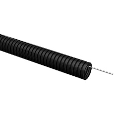 ELASTA Труба гофрированная ПВХ d=25мм с зондом черная (50м) IEK ET-TG21-121-025-050-K02