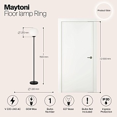 Торшер Maytoni Ring MOD013FL-01B 1