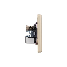 Розетка ROUND компьютерная RJ45 кат6 + TV с/у шелк KRANZ KR-78-0722-7 3