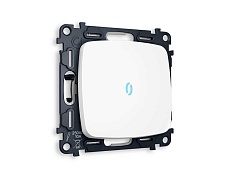 Комплект механизма 1-кл выключателя AMBRELLA VOLT с подсветкой 10000K OMEGA Белый матовый QUANT (OP1220, VM101, G17B) MO122020